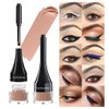 LSxia 2-in-1 Gel Eyeliner Set, Tattoo Eyeliner Waterproof Smudge Proof Eyeliner Gel Eye-liner Pot Cream Eyeliner Tool with Gel Liner Brush, High Pigment Eye Makeup Gel Eye-liners for Women (Nude)