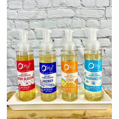 O My! Goat Milk Foaming Hand Wash | Rich, Creamy Foam | Made with Farm-Fresh Goat Milk | Free of Parabens & More | Handcrafted in USA
