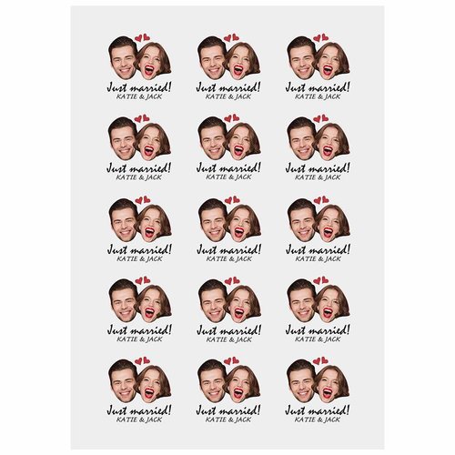 Personalized Temporary Tattoo Fake Tattoos for Groom Bride - Custom Funny Face Tattoos Adult- Wed...