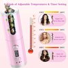 DENZED Automatic Curling Iron, Automatic Hair Curler USB Rechargeable Cordless Auto Curling Iron with LCD Temperature Display Hair Iron Styler