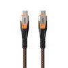 URBAN ARMOR GEAR UAG SRGE USB 3.2 Gen 2 240W 20Gbps USB-C to USB-C Cable 2.5ft Rugged Reinforced SuperSpeed Fast Charging Cable with Strap Compatible with iPhone 16, Galaxy S24 & MacBook, Black/Orange