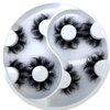 AMSDCN Lashes Fluffy 3D Faux Mink Lashes 25mm Long Natural Look False Eyelashes for Eye Makeup Reusable Eyelashes (5pairs-Awx6)