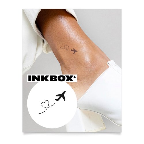 Inkbox Temporary Tattoos, Semi-Permanent Tattoo, One Premium Easy Long Lasting, Water-Resistant Temp Tattoo with For Now Ink - Lasts 1-2 Weeks, Aviator, 2 x 2 in