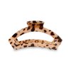 TELETIES - Open Claw Clip with Strong Grip, Bendable Teeth, and Cutout Design - Ideal for Long, Thin, Curly or Wavy Hair Textures - Blonde Tortoise