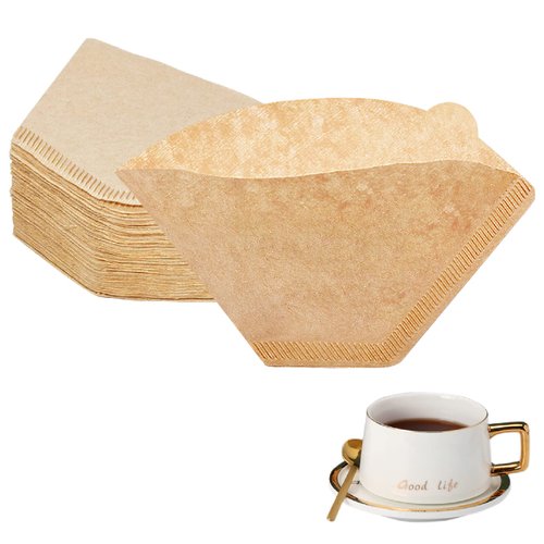 BYKITCHEN Cone Coffee Filters, Set of 200, Size 2 Coffee Filters Cone Paper, Natural Unbleached Paper Filters for Pour Over Coffee Dripper and Coffee Maker (Natural Brown)
