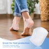 4 Pairs Gel Heel Protectors Breathable Heel Sleeves Pads Gel Heel Cushion Socks Heel Support Back Foot Sleeves for Heel Plantar Fasciitis Insoles Heel Pain Relief and Cracked Heels (White, Black)