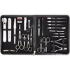 3 Swords Germany - Brand Quality 23 Piece Manicure Pedicure Grooming kit Set for Professional Finger & Toe Nail Care Tweezers File Clipper Fashion Leather case in Gift Box, Made by 3 Swords (0293)