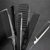 Olivia Garden CarbonLite Metal Tail Comb made of strong carbon, ultra-light, hight heat resistant, durable and anti-static
