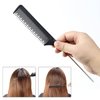 2 Pack Rat Tail Comb Black Teasing Comb for Sectioning, Parting, Styling Hair (Stainless Steel Pintail)