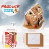 Sumind 3 Sets Christmas Gingerbread House Kit Small Xmas DIY Craft Kit Mini Christmas Cardboard Make-a-Gingerbread House Craft for Christmas Party Craft Holiday Supplies Decor(Classic Style)
