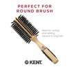 Kent PF03 Round Curling Brush with Hard Natural Boar Bristle - Hair Drying Brush, Round Hair Brush, and Blowout Brush - Small Round Brush for Dry Hair - For Shoulder Length or Shorter Hair (1.8" Head)