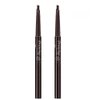 Magik 2 Pack Waterproof Eyebrow Pencil Retractable Slant Tip & Brush Double-ends Natural Hair-like Look (#5 Brown)