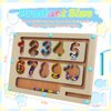 Magnetic Color and Number Maze, Wooden Montessori Toys Gifts for Toddler Kids Boys Girls 3 4 5 Year Old, Preschool Learning Matching Counting Education, Fine Motor Skills Magnet Puzzle Board