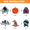 30 Pcs Halloween Pop It Keychain Halloween Simple Silicone Stress Relief Fidget Pop It Hand Toys Push Bubble Wrap Pop Toys Anxiety Stress Reliever for Kids Adults