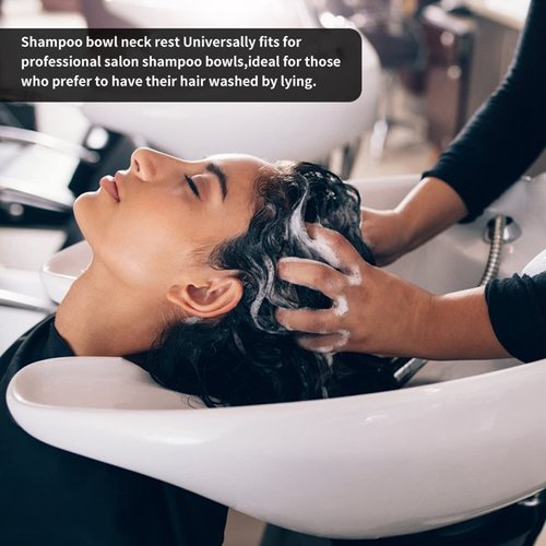 Shampoo Bowl Neck Rest,Durable Soft Silicone Vertical Shampoo Neck Rest Cushion Pillow for Salon Hair Wash Sink,Bathtub Pillow