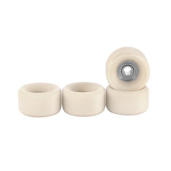 Teak Tuning Apex 61D Urethane Fingerboard Wheels - Slim Bowl Shaped, 7.5mm Diameter - ABEC-9 Stealth Bearings - Made in The USA - Coyote Tan Colorway