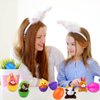 CAMIRUS 12PCS Easter Eggs Filled with Mini Plush Animal Toys, Cute Stuffed Animals Plush Keychain for Kids Easter Party Favors, Easter Basket Stuffers/Fillers, Egg Hunt