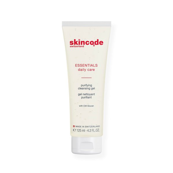 Skincode Essentials Purifying Cleansing Gel - Deep Cleansing Formula | Removes Makeup & Regulates Sebum | with CM-Glucan, Pro-Vitamin B5 & Botanical Extracts | Made in Switzerland (4.2 Oz / 125 mL)