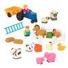 Battat Farm Animal Play Set - 25 Toy Farm Animals, Fences, Farmers, Tractor, Trailer & More for Toddlers 18 Months+ - Farm Playset