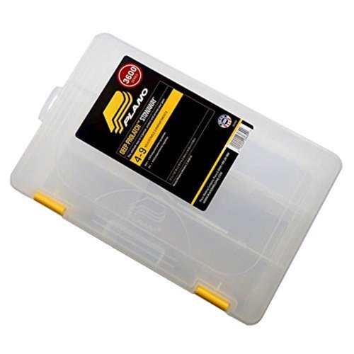 Plano ProLatch 3600 Deep StowAway Tackle Box, 11" x 7.25" x 2.75", ProLatch Locking System, Transparent Design to Quickly Identify Contents, Fits 3600 Series Tackle Bags
