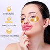30 Pairs Lip Masks & Eye Masks, 24K Gold Gel Crystal Collagen Eye Pads, Moisturizing Lip Mask Crystal Lip Pads, Under Eye Patches for Puffy Eyes, Dark Circles, Eye Bags, Wrinkles and Fine Lines