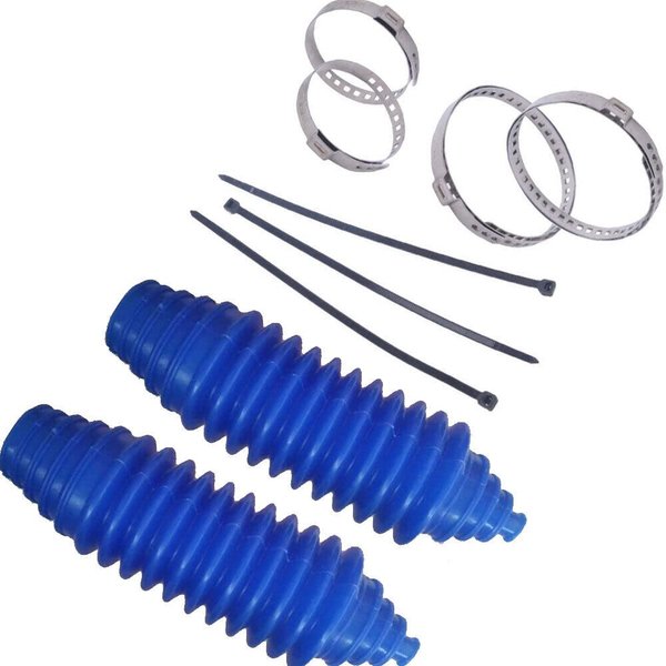 TEAMWILL Universal Silicone Rack And Pinion Steering Boot Pinion Boot Gaiter Kit Blue