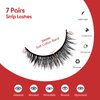 ILLPTA Fluffy Wispy Volume False Eyelashes Strip 3D, Natural Look Thick Waterproof Cat Eye Lashes, 16MM Faux Mink Demi Curly Cateye Fake Eyelashes (5D-11)