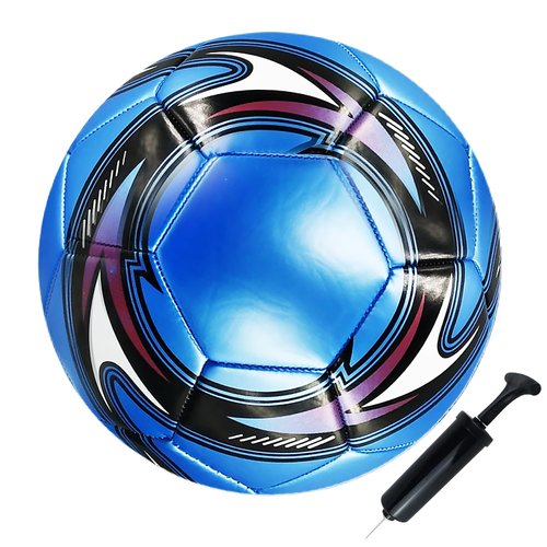 ABAJI Soccer Ball Light Blue Size 4 PU Surface Tight Weaved Vivid Color with Pump and Needle Suitable for Training Practice or Gift