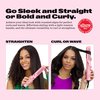 Trademark Beauty Airflow Styling Flat Iron, 2 in 1 Hair Straightener & Curler, Ceramic Plates, Tourmaline Coating, 360 Degree Air Vents, Sunny Styler - Pink