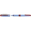 Schneider One Hybrid N Rollerball Pen, 0.5 mm Hybrid Needle Tip, Light Blue Barrel, Red Ink, Box of 10 Pens (183502)