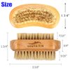 Two-side Wooden Nails Brushes for Fingers, Natural Wood and Bristle Cleaning Acrylic Nail Art Brush, Fingernail & Toenail brushes for Women, Men, Girls, Manicure Pedicure Nail Scrubber Home & Salon