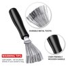 2 Pieces Hair Brush Cleaning Tool: Comb Cleaner and Mini Remover for Removing Hair Dust, Ideal for Home and Salon Use (Black)