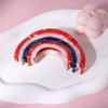 July 4th Acrylic Hair Claw Clip 3.9" Big Patriotic Red White Blue Strong Hold Jaw Barrettes for Women Girls Thin Thick Curly Hair outfit Decor Accessories Independence Election Day Gift
