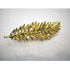 Generic Small bronze gold leaf hair clip clamp barrette with or without fits swarovski (Pattern: No crystals), 1 Count (Pack of 1)