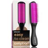 Aséptiqo Brush - Premium Detangling Hair Brush, Compact & Easy to Clean Multi Purpose HairBrush for Women, Men, Kids - Ideal for Straight to Wavy Hair, Wet or Dry, Heat Resistant Hair Brush