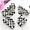 4Pcs Checkered Hair Claw Clips, Non-Slip Hair Jaw Clips for Thick, Thin, Curly, Straight, Long Hair, Simple Style Black and White Square Claw Clips, Women's Hair Accessories