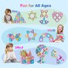 TOKBLOK Magnetic Tiles Toys for 3 4 5 6+ Year Old Girls Boys 100Pcs Macaron Magnet Building Blocks Set for Toddler STEM Educational Toys for Kids Birthday Gifts (Castle & Car Set)