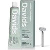 Davids Toothpaste for Teeth Whitening, Peppermint, Antiplaque, Fluoride Free, SLS Free, EWG Verified, Toothpaste Squeezer Included, Recyclable Metal Tube, 5.25oz