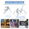 QYILUARE Action Figure Stands,Assembly Required 6 Pcs Action Figure Display Holder Base Doll Model Support Stand Compatible with SHF HG RG SD Gundam 1/44,Clear