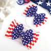 YanJie 4th of July Hairband - Baby Girl Headbands with Multicolor Printed Nylon Elastic Hair Bow Headband for Baby Girls Infant (2 Count, Pack of 1)
