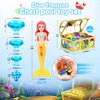 EIMMBD 26pcs Diving Gem Pool Toys Colorful Diamonds Bath Toys Set with Treasure Pirate Box Summer Swimming Diving Toys for Boys and Girls