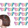 15 Pcs Colorful Butterfly Snap Hair Clips Mini 2 in Barrettes Cute Party Festivals Hair Accessories MGPFERD
