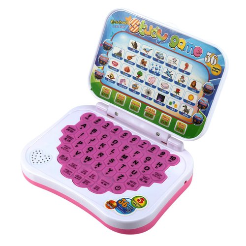 Alomejor Kids Laptop, Baby Bilingual Educational Electronic Learning Toys Children Computer Game for Gifts