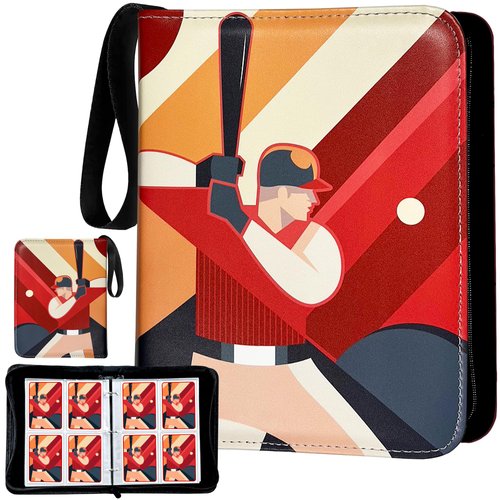 Baseball Card Binder, Durable Compact Organizer, Lightweight Portfolio for Collectors, Holds Standard-Sized Cards, Ideal for Sports Memorabilia Enthusiasts