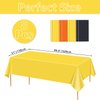 PIXHOTUL Construction Party Tablecloths, Plastic Disposable Black Yellow Orange Tablecloth Rectangle Tablecovers for Boy Kids Construction Theme Birthday Excavator Party Supplies Table Decor (8)