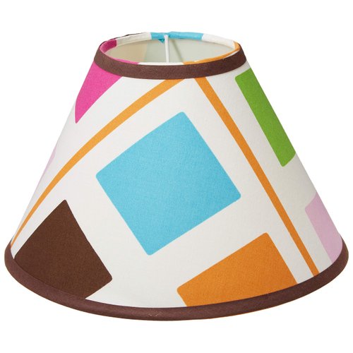 GEENNY Lamp Shade Without Base, Pink/Brown Diamond
