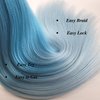 Leticia Ice Blue Braiding Hair Pre stretched,Pre stretched Kanekalon Synthetic Braiding Hair Extensions for Braids 26 inch