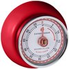 Zassenhaus Magnetic Retro Kitchen Timer, Classic Mechanical Cooking Timer (Red), 2.75-Inch