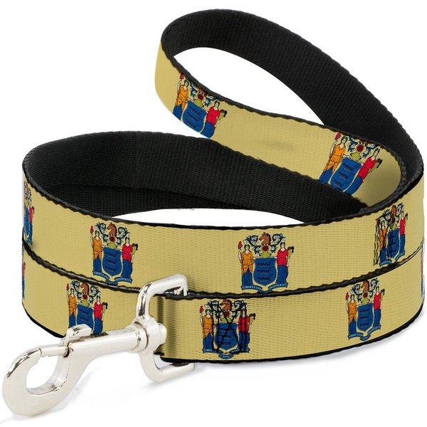 Dog Leash New Jersey Flag 4 Feet Long 0.5 Inch Wide