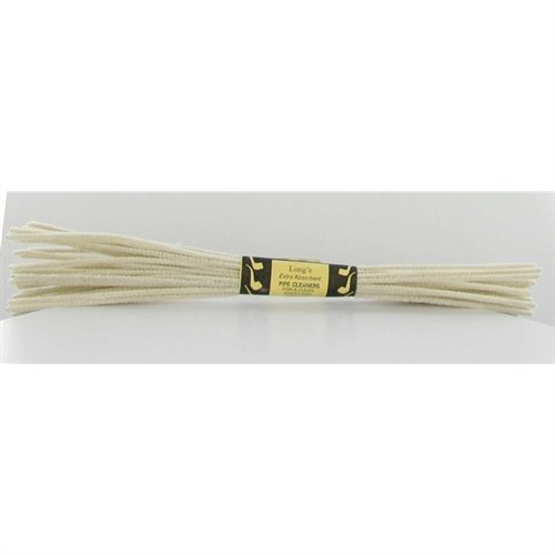 12 Inch Churchwarden Pipe Cleaners White - Set of 6 Packs
